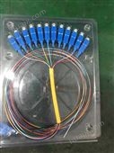 钢强电信级12芯彩色束状SC光纤尾纤